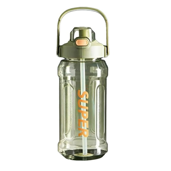 Sports Water Bottle, 2L, BPA Free Leak Proof Lightweight Bottles for Outdoors,Camping,Cycling,Fitness,Gym,Yoga- Kids/Adults Drink Bottles with Filter, Lockable Pop Open Lid