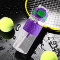 thumbnail image 1 of Sports Water Bottle 600ml Capacity Double Drinking Straw Direct Drink Portable Hydration Cup, 1 of 6