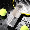 thumbnail image 1 of Sports Water Bottle 600ml Capacity Double Drinking Straw Direct Drink Portable Hydration Cup, 1 of 6