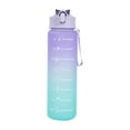 thumbnail image 1 of Sports Water Bottle 750ML Large Capacity - BPA Free Plastic Reusable Hydration Jug with Straw - Leak Proof Flip Top Lid with Lock - Motivational Time Marker - for Fitness Gym Outdoor Travel Camping, 1 of 1
