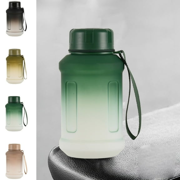 Sports Water Bottle 850ml | Frosted Gradient Plastic | Built-In Tea Strainer | Leakproof Lid | Dishwasher Safe | Stain Resistant | Strap Handle | Outdoor Camping Gym | 1-Pack