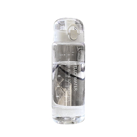 Sports Water Bottle (Fitness Hydration Bottle, Gym Water Bottle), Clear Plastic Sports Water Bottle, Frosted Leakproof Drinking Bottle for Travel, Gym Jug, Hydration Flask, Outdoor Drink