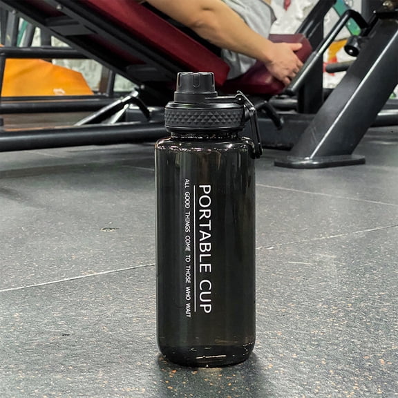 Sports Water Bottle With Handle, Leakproof Gym Water Cup Large Capacity Portable Drinking Bottle For Fitness Yoga Hiking Travel Outdoor Hydration With Wide Mouth Easy Carry Design