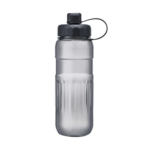 Sports Water Bottle Large Capacity Transparent Plastic Water Cup Defend Fall Water Bottle Portable Gym Bottle 11.42x3.54in(Gray)