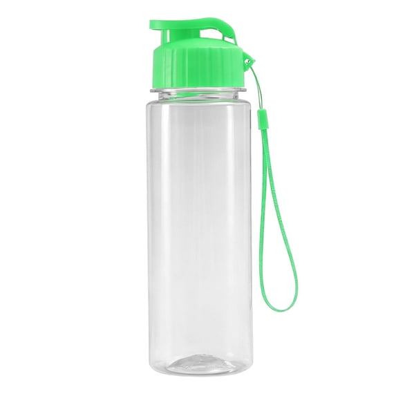 Sports Water Bottle with Leak Proof Flip Top Lid BPA Free Reusable Plastic Water Bottle for Daily Gym and Outdoor Travel Portable Handheld Water Bottle with Hand Wrist Strap Green