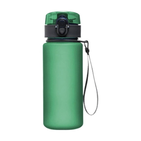 Sports Water Bottle Leakproof Gym Water Container with Handle, Portable 400ml Plastic Fitness Yoga Exercise Hydration Cup