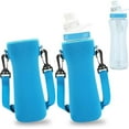 thumbnail image 1 of Sports Water Bottle Neoprene Sleeve With Adjustable Shoulder Strap For Insulation And Impact Protection - Dishwasher Safe, 1 of 6