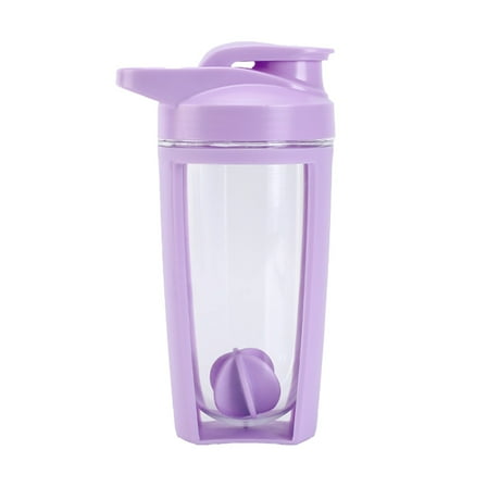 Sports Water Bottle, Protein Shaker Cup, 500ml Portable Mixing Cup with Leakproof Flip Lid and Built-in Stirrer, Insulated Non-Scalding Gym Fitness Drinkware
