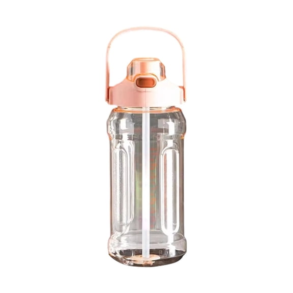 Sports Water Bottle Set, Large Capacity 2000ml Straw Hydration Cup, Leakproof Fitness Gym Drink Bottle, Portable Phone Stand Water Container, Outdoor Training Hydration Sports Flask