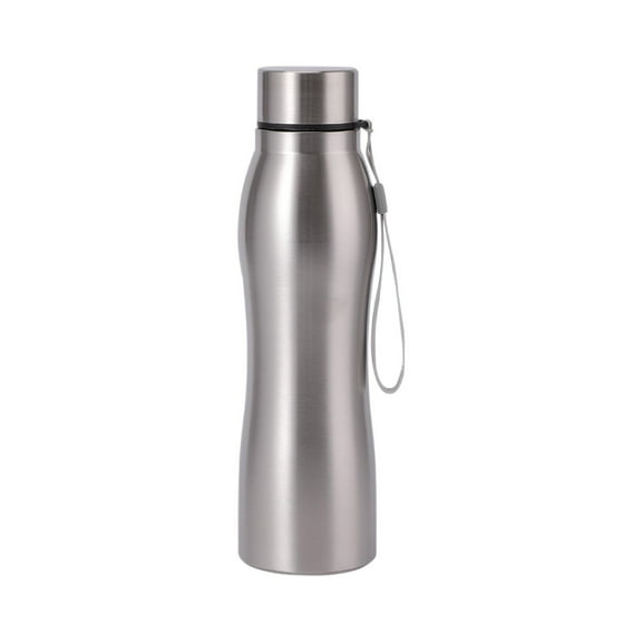 Sports Water Bottle, Stainless Steel Water Bottle, Large Capacity Portable Leak Proof Outdoor Car Kettle, 1000ML Silver Durable Layer Design