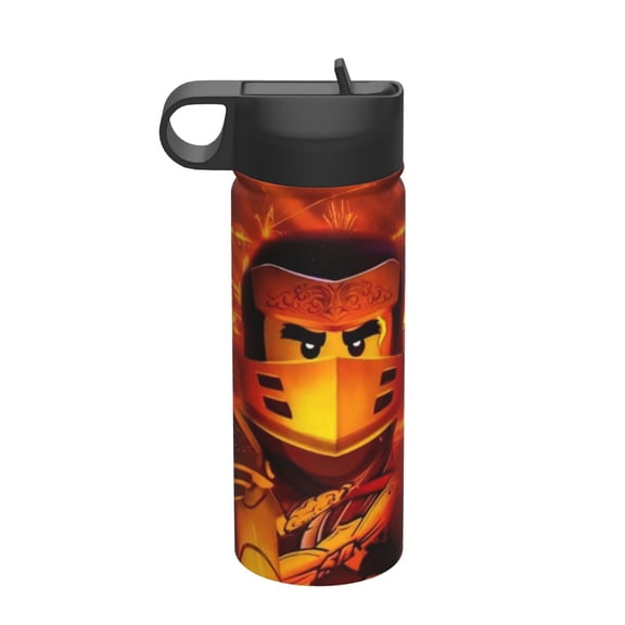 Sports Water Bottle Vacuum Insulated, Ninjago Stainless Steel Double wall for Gym Travel 18 Oz