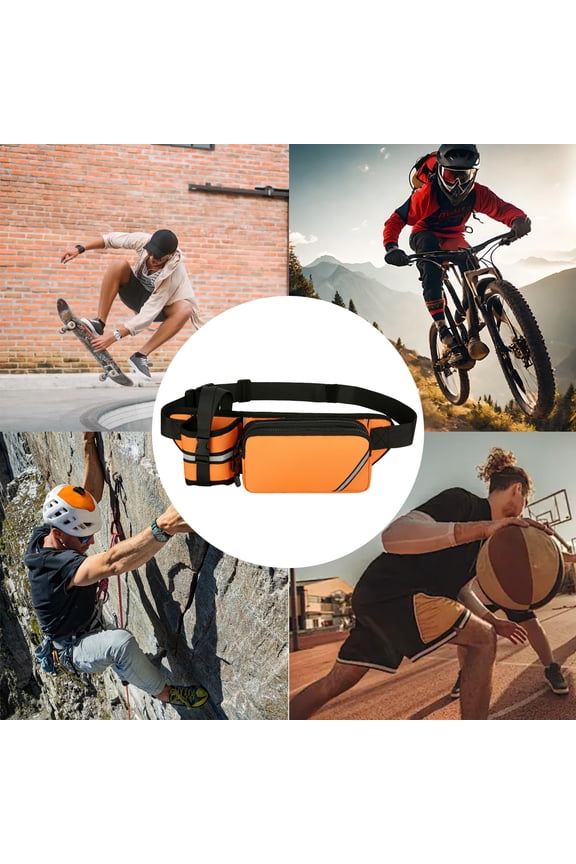 Sports Water Bottle Waist Pack Hydration Running Belt No Bounce Fanny Pack for Running with Phone Holder Water Resistant for Men Women Unisex Outdoor Fitness Hiking Gear