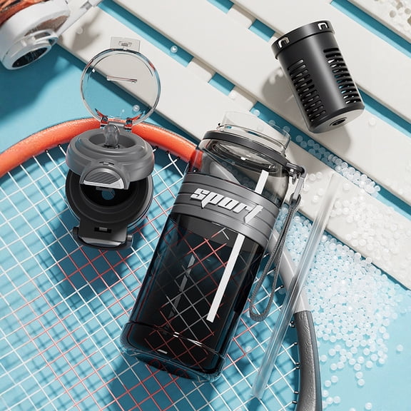 Sports Water Bottle, Water Cup With Straw, Large Capacity Double Drinking Cup For Students And Portable Use, 800Ml/27Oz High Straw Cup, Heat-Resistant Water Bottle With