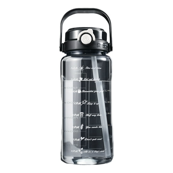 Sports Water Bottle with Lid Leak-Proof Wide Mouth BPA-Free Water Cup Reusable Drinking Cup for Gym Travel Home School