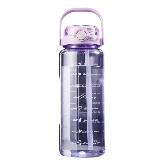 Sports Water Bottle with Lid Leak-Proof Wide Mouth BPA-Free Water Cup Reusable Drinking Cup for Gym Travel Home School
