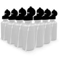 thumbnail image 1 of Sports Water Bottles Bulk (12 Pack) 18 Oz Squeeze Reusable Plastic White School Bike Bottle For Kids  Bpa Free Party Favor Giveaways End Of Year Student Gifts, 1 of 8