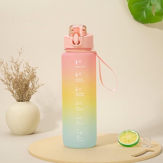 Sports Water Cup Large-capacity Student Water Bottle Fitness Cup Straw Kettle Outdoor 1L Super Large Space Cup