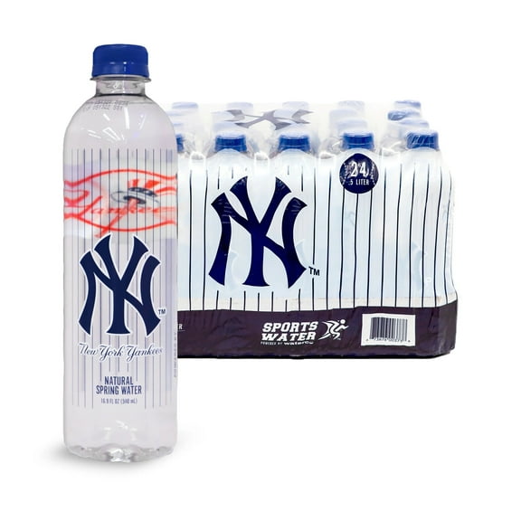 Sports Water Yankees PET Water Bottle, Bottled Water, 24 x 16.9 oz
