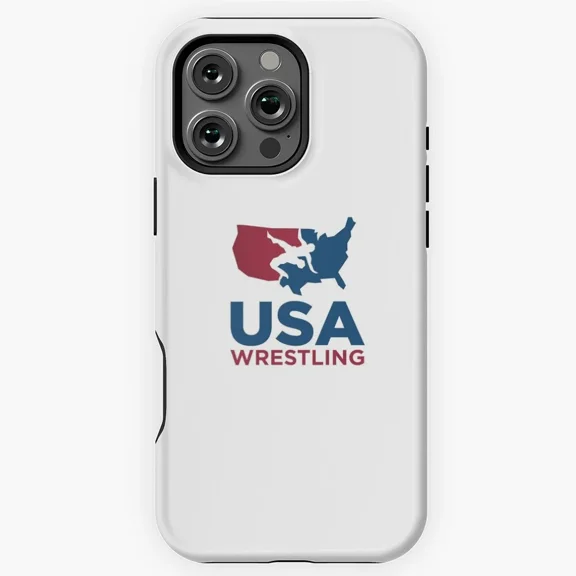 Sports Wrestling Team Patriotic Logo Protective Case for iPhone 11 12 13 14 15 16 17 Pro Max