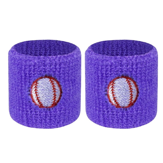 Sports Wristbands for Kids, Colorful Wrist Sweatbands Terry Cloth Wristbands with Soccer Basketball Football Baseball Design for Outdoor Sports Birthday Party Favors