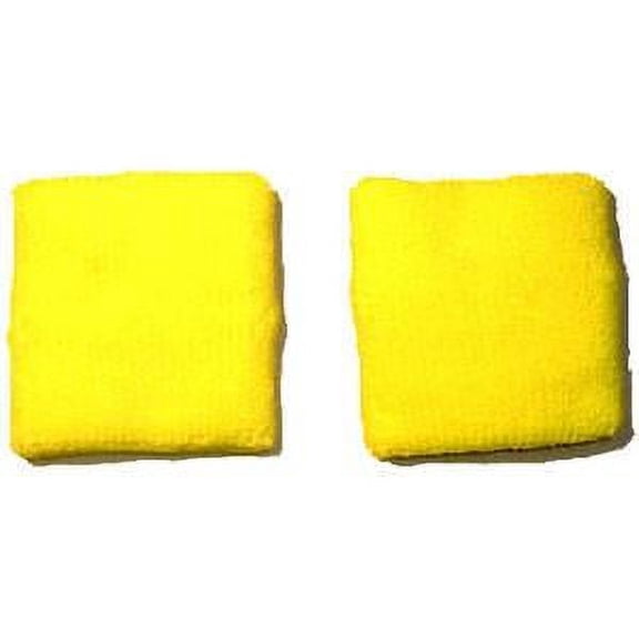 Sports Wristbands Pair Solid Color (Neons) 3 Inch - Neon Yellow