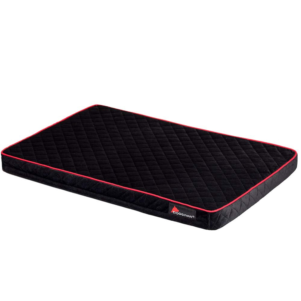 Sports XL Pet Bike TrailerMattress, Orthopedic Dog Bed for Large Dogs, Anti-Slip Luxury Cushion, Indoor Outdoor Use, Black