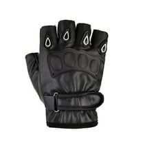 Sports and fitness half finger motorcycle leather gloves for men and women, summer exposed finger outdoor half cut gloves