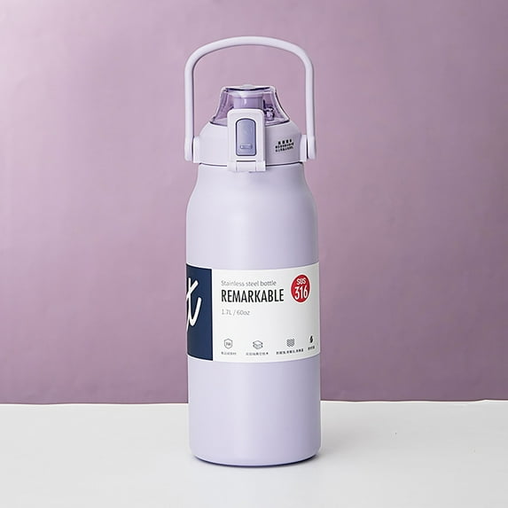 Sports insulated tumbler Kitchen Gadgets Stainless Thermal Water Bottle Thermoses Vacuum Flask With Tumbler Portable Cold Hot Drinks Cup Fitness Cute (Size : 1300ml)