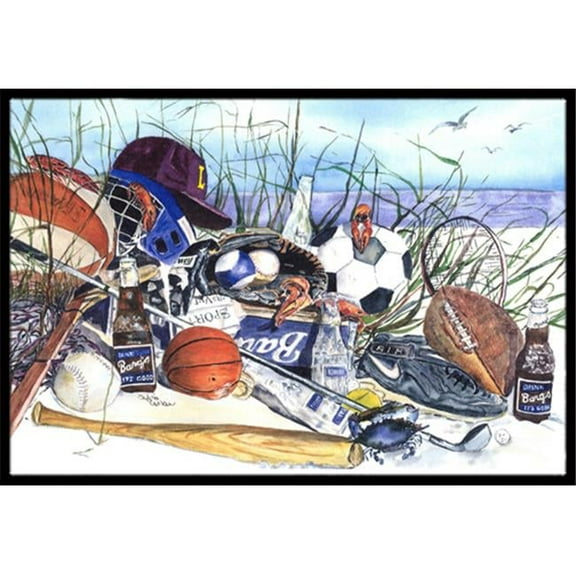 Sports on the Beach Indoor Or Outdoor Mat - 18 x 27 in.