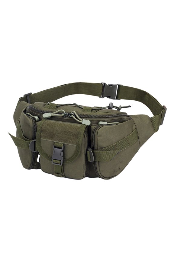 Sports outdoor large-capacity waterproof waist bag cycling travel running multifunctional waist bag-green