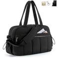 thumbnail image 1 of Sports tote bag, women's gym bag with wet and dry compartments, women's short-trip travel bag, waterproof sports and fitness bag, carry-on bag （black）, 1 of 7
