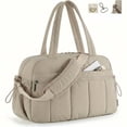 thumbnail image 1 of Sports tote bag, women's gym bag with wet and dry compartments, women's short-trip travel bag, waterproof sports and fitness bag, carry-on bag （gray）, 1 of 7