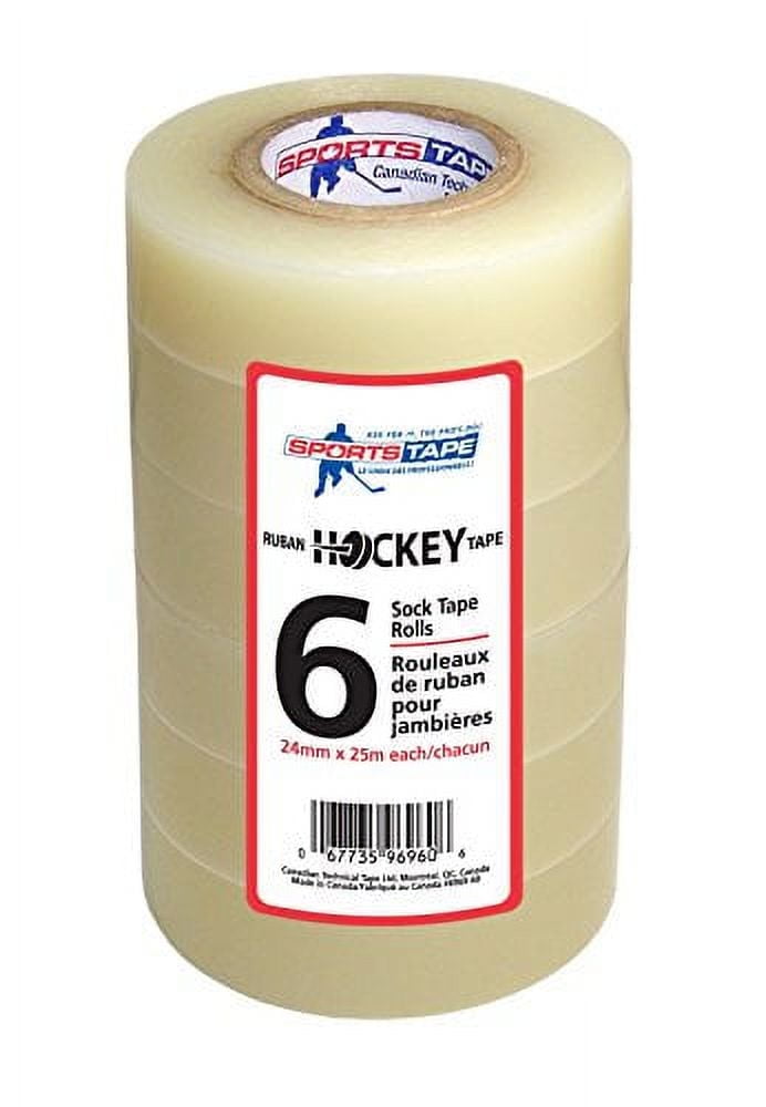 SportsTape Multipack Clear Hockey Sports Grip Tape 6 Count