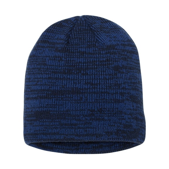Sportsman - 8" Marled Knit Beanie - SP03 - Royal/ Navy - Size: One Size