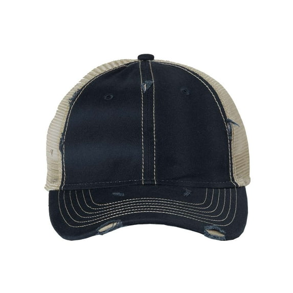 Sportsman - Bounty Dirty-Washed Mesh-Back Cap - 3150 - Navy/ Khaki - Size: Adjustable
