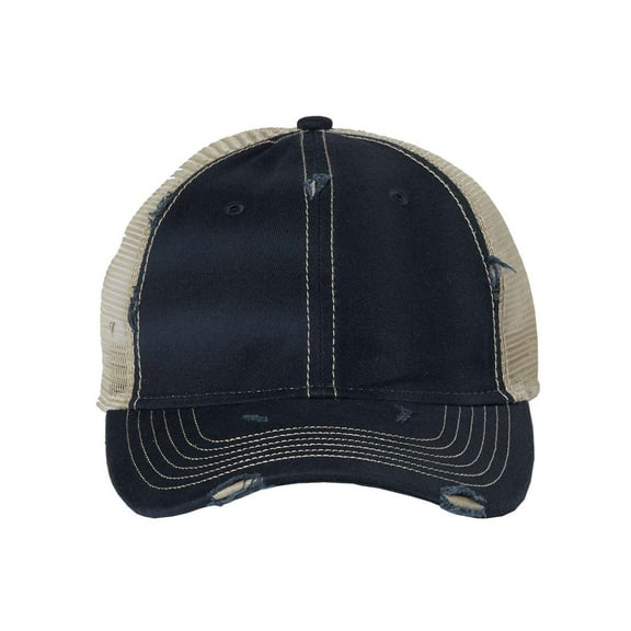 Sportsman - Bounty Dirty-Washed Mesh-Back Cap - 3150 - Navy/ Khaki - Size: Adjustable