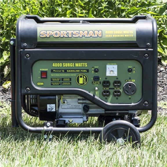 Sportsman GEN4WKT Gasoline 4000W Portable Generator with Portable Wheel Kit, Green