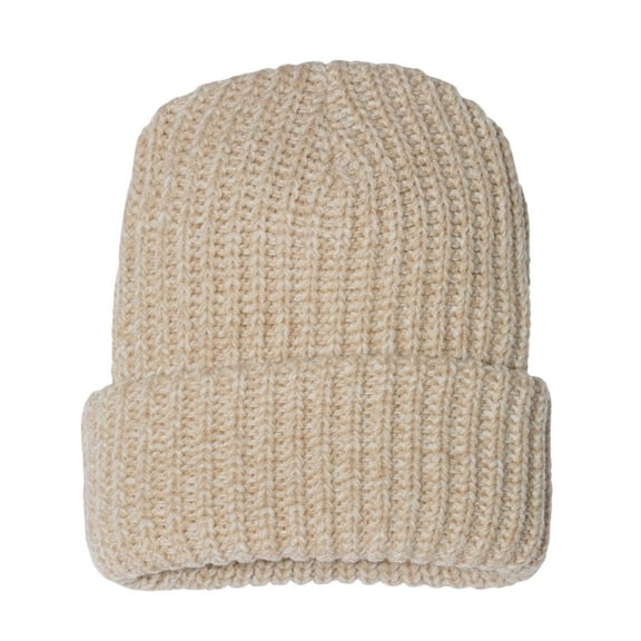 Sportsman Hunky Cuffed Beanie 95/5 Acrylic/Polyester Soft Outdoor Winter Hat (Oatmeal, One Size)