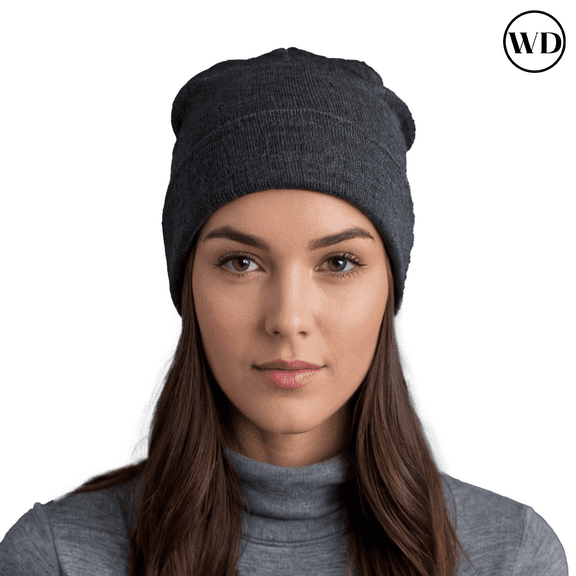 Sportsman Mens Beanie Winter Hats 8" Warm Thermal Knitted Stocking Caps Acrylic Skate Hat (Hther Chrcol, One Size)