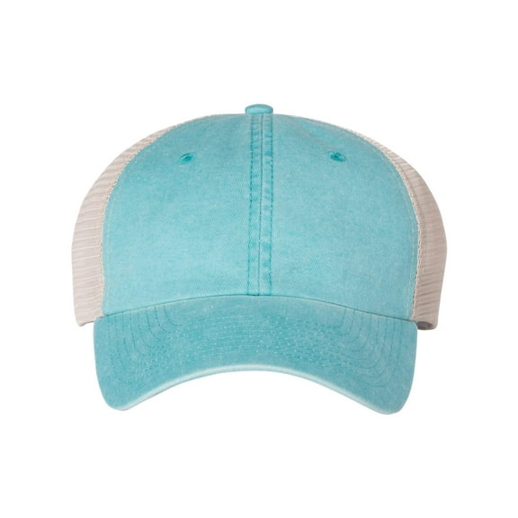 Sportsman - Pigment-Dyed Trucker Cap - SP510 - Aqua/ Stone - Size: Adjustable