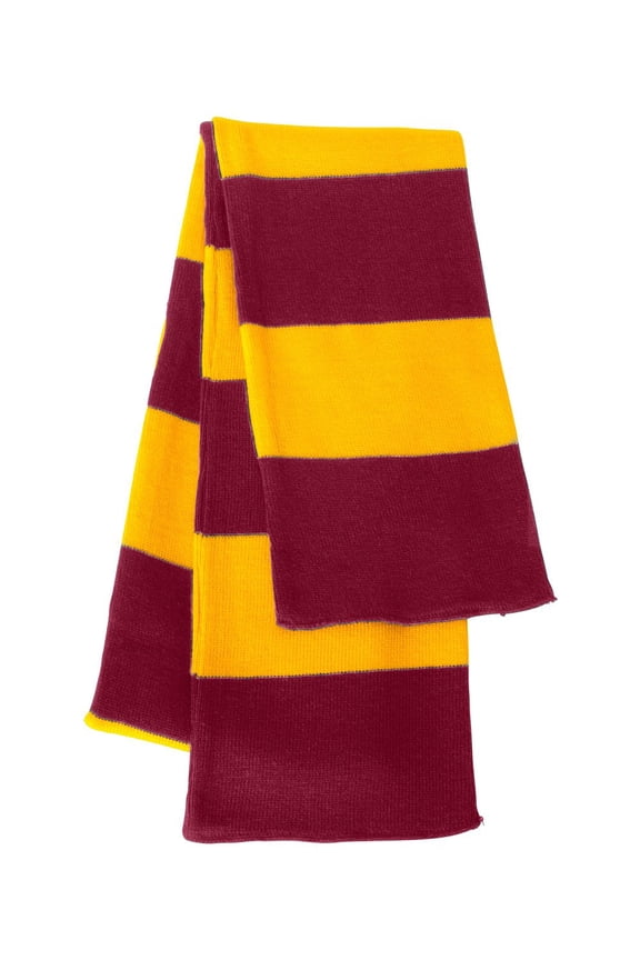 Rugby-Striped Knit Scarf