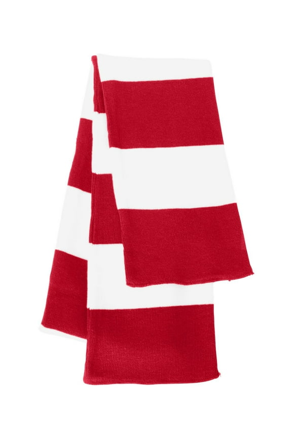 Rugby-Striped Knit Scarf