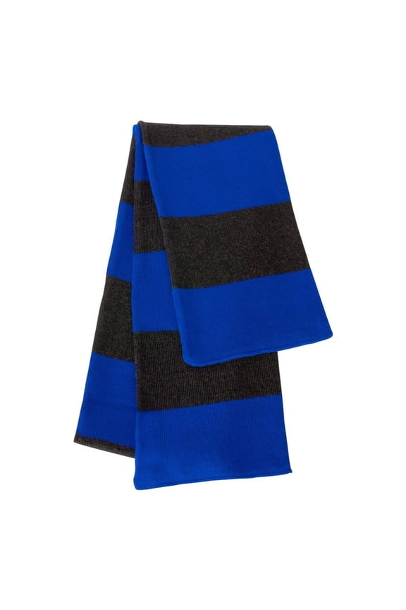 Rugby-Striped Knit Scarf