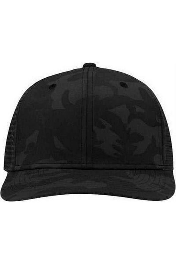 SP1450 Traditional Lo-Pro Mesh Back Trucker Fit Cap - Black Camo Black