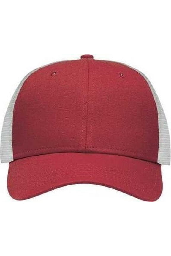SP1450 Traditional Lo-Pro Mesh Back Trucker Fit Cap - Cardinal White