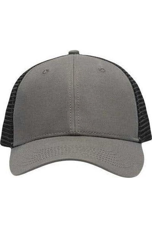 SP1450 Traditional Lo-Pro Mesh Back Trucker Fit Cap - Gray Black