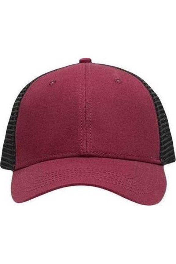 SP1450 Traditional Lo-Pro Mesh Back Trucker Fit Cap - Maroon Black