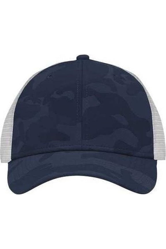 SP1450 Traditional Lo-Pro Mesh Back Trucker Fit Cap - Navy Camo White