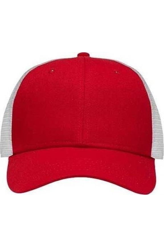 SP1450 Traditional Lo-Pro Mesh Back Trucker Fit Cap - Red White