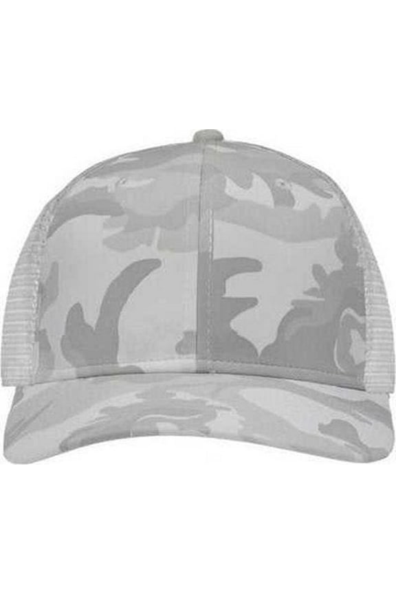 SP1450 Traditional Lo-Pro Mesh Back Trucker Fit Cap - White Camo White